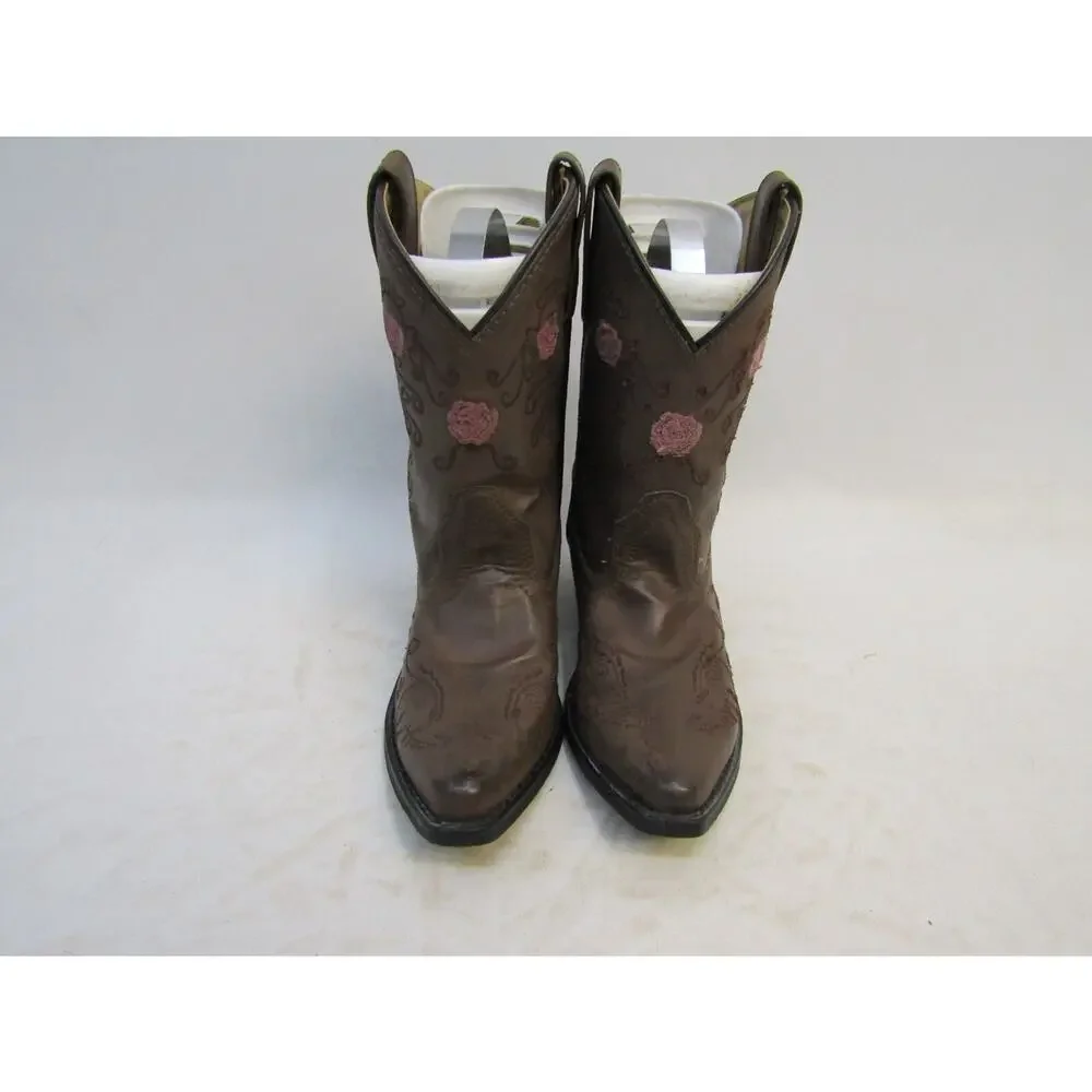 Shyanne Little Kids Youth Size 12 D Brown Floral Cowboy Western Boots